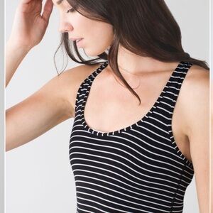 Lululemon Cool Racerback Parallel Stripe B&W